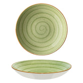 Bonna China Natura dia.11" h:2.5" 57 oz. Round Green Porcelain Bowl (Set of 2)